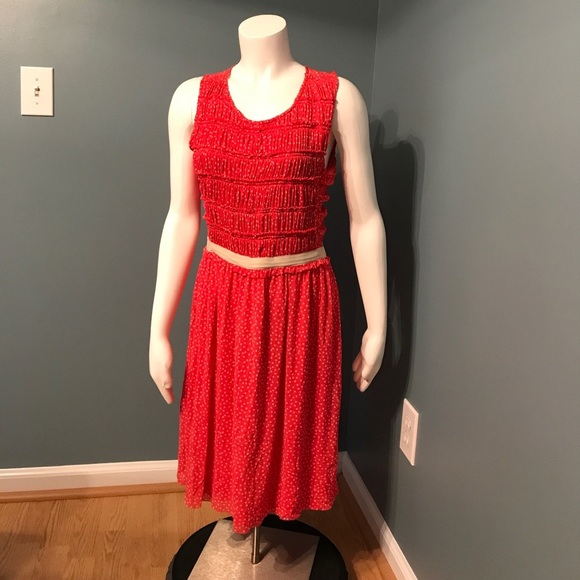 ANTHROPOLOGIE Postmark Retro Swiss Holiday Dot Dress NEW - Picture 1 of 8